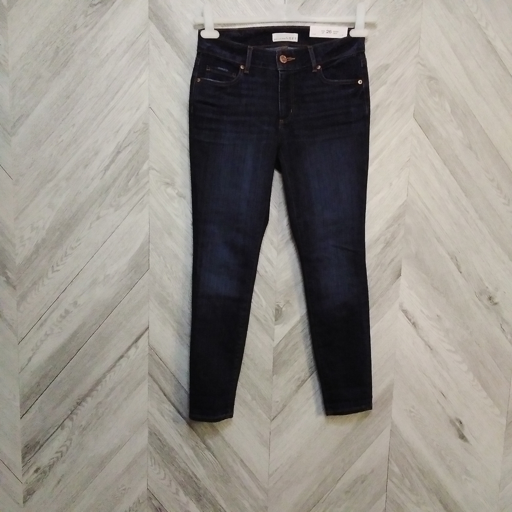 Women's LOFT Skinny Crop Jeans Size; 26 (2 Pettite)